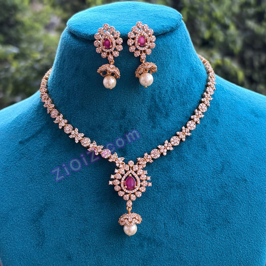 4 in 1 Changeable Stones Necklace (Drop Shape)