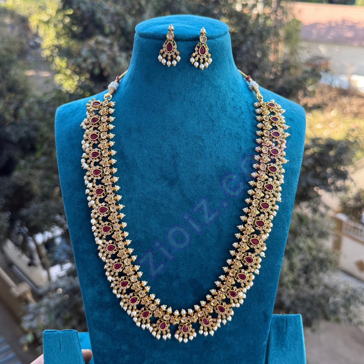 Brass Guttapusalu Necklace / HAAR With Earrings