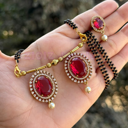 Big Statement Stone Wati Mangalsutra