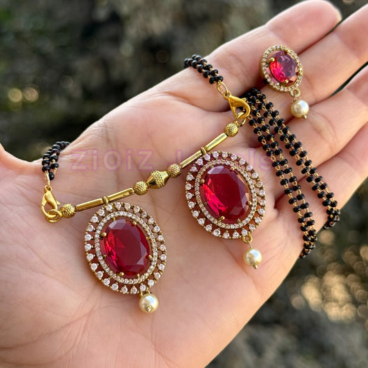 Big Statement Stone Wati Mangalsutra