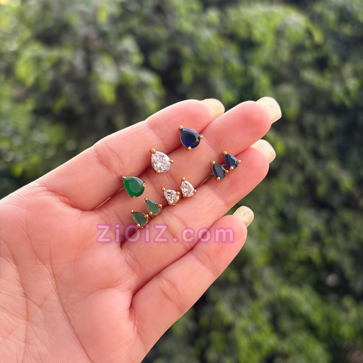 4 in 1 Changeable Stones Necklace (Drop Shape)