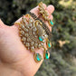 3D fan-feather peacock Mangalsutra