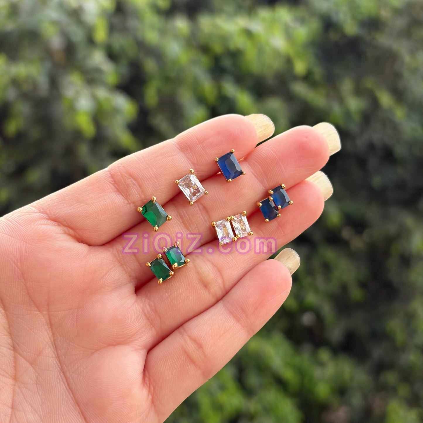 4 in 1 Changeable Stones Necklace (Square Shape)