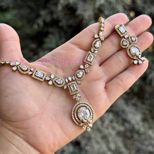 Victorian -Delicate Diamond Necklace
