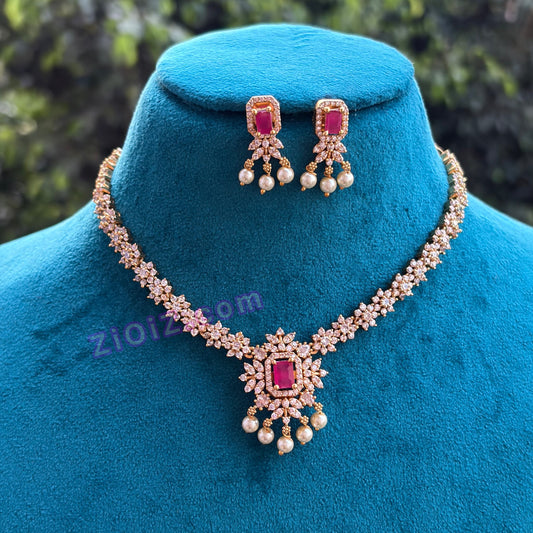 4 in 1 Changeable Stones Necklace (Square Shape)