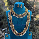 Brass Guttapusalu Necklace / HAAR With Earrings