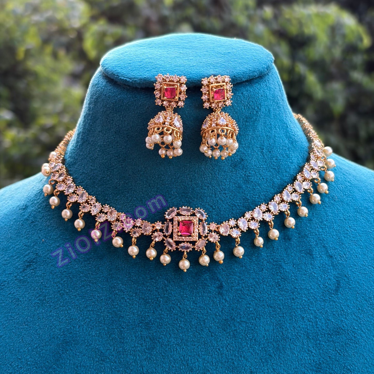 5 in 1 Changeable Stones Necklace