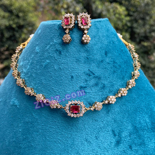 5 in 1 Changeable Stones Necklace